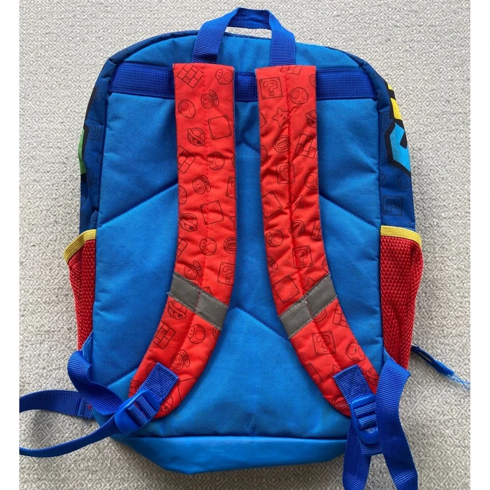 Nintendo‎ Backpack Boys OS Blue Super Mario Luigi Yoshi School Bag Graphic Print